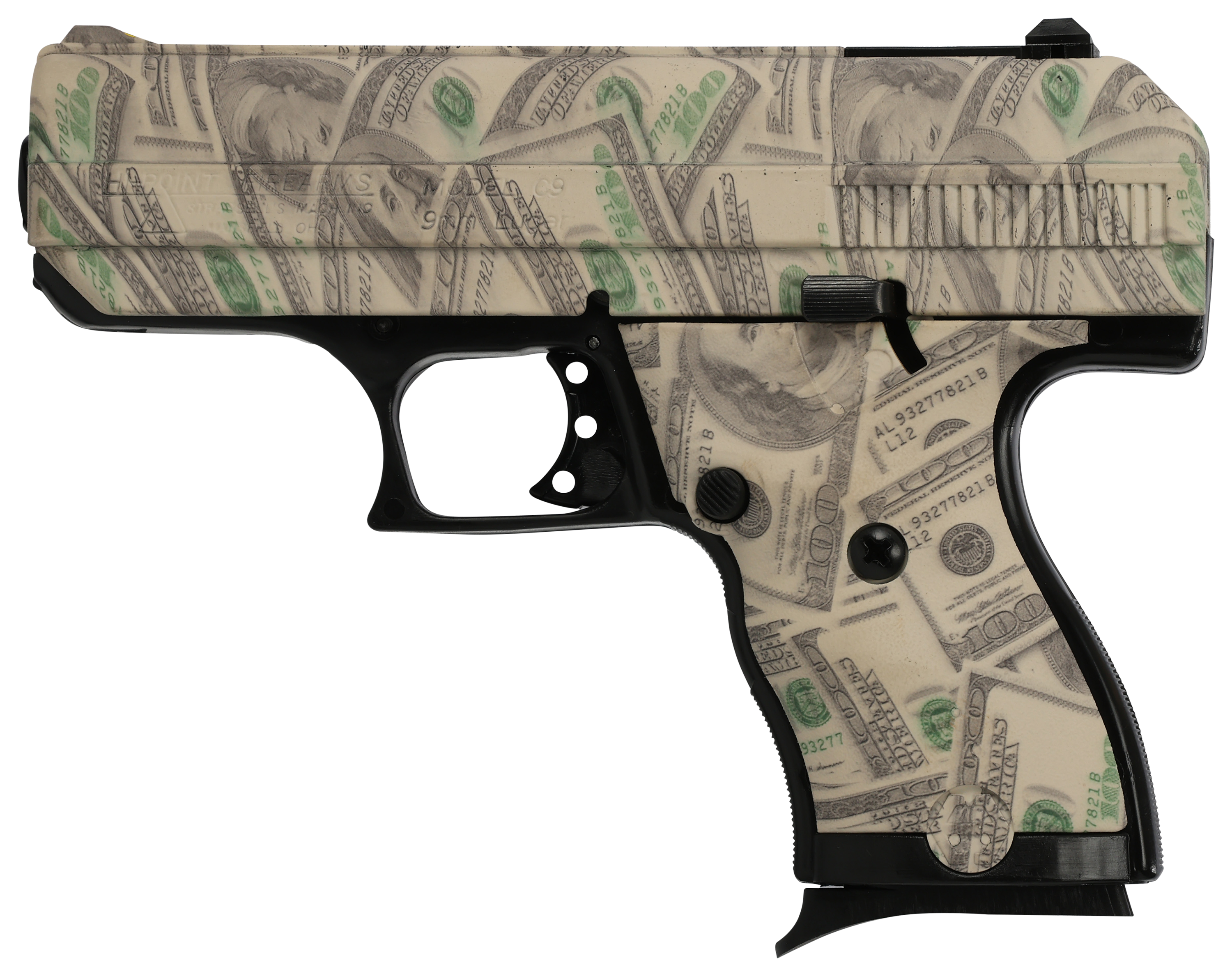 Hi-Point C9 Sparkle Semi-Auto Pistol - $100 Bill Pattern | Bass Pro Shops